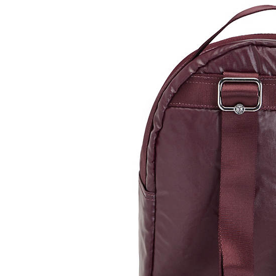 Kipling Kae Klassieke Metallic Rugzak Bordeaux | BE 1586BE